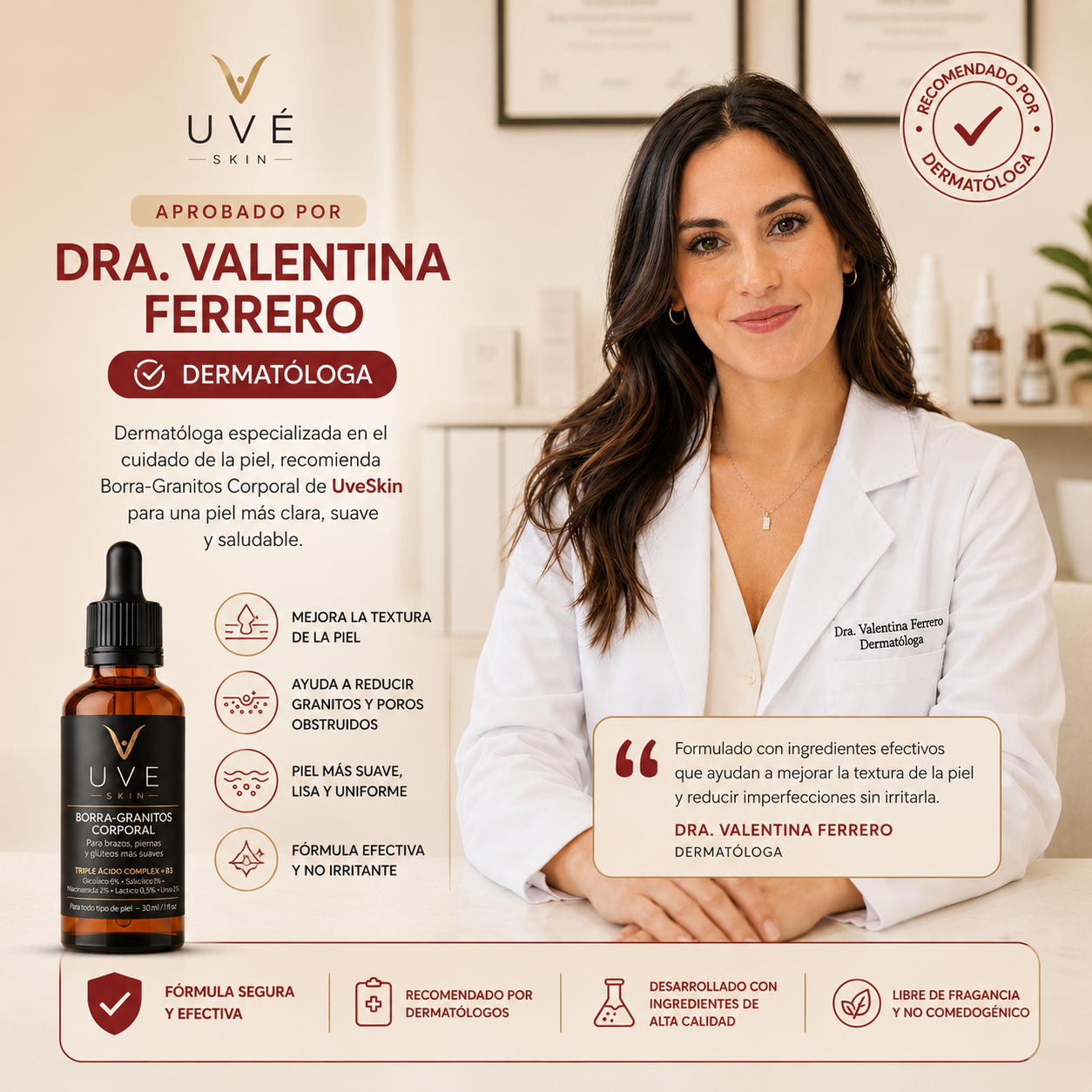 Uve Skin | Borra Granitos & Manchas Corporal