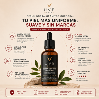 Uve Skin | Borra Granitos & Manchas Corporal